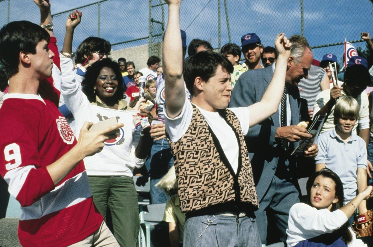 Ferris and the crew at the Cubs game